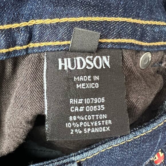 Hudson Signature Mid Rise Bootcut Jeans Blue Italian Stretch Denim Women's 28 - Picture 7 of 10